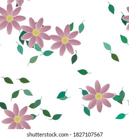 Floral abstract background texture. Seamless flowers pattern.