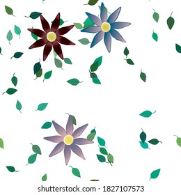 Floral abstract background texture. Seamless flowers pattern.