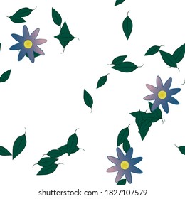 Floral abstract background texture. Seamless flowers pattern.