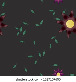 Floral abstract background texture. Seamless flowers pattern.