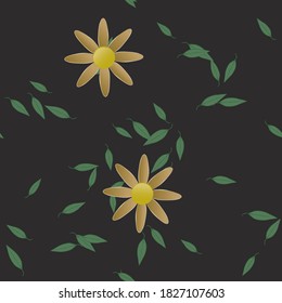 Floral abstract background texture. Seamless flowers pattern.