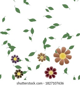 Floral abstract background texture. Seamless flowers pattern.