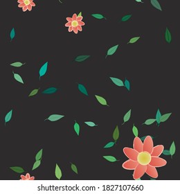 Floral abstract background texture. Seamless flowers pattern.