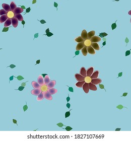 Floral abstract background texture. Seamless flowers pattern.