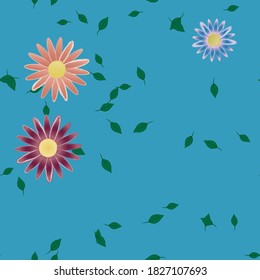 Floral abstract background texture. Seamless flowers pattern.