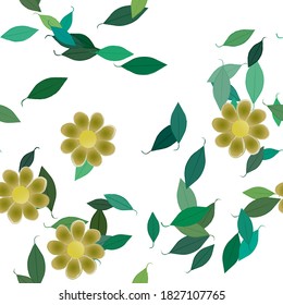 Floral abstract background texture. Seamless flowers pattern.