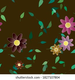 Floral abstract background texture. Seamless flowers pattern.