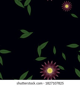 Floral abstract background texture. Seamless flowers pattern.