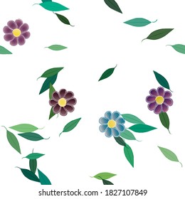 Floral abstract background texture. Seamless flowers pattern.