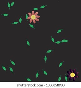 Floral abstract background texture. Seamless flowers pattern.