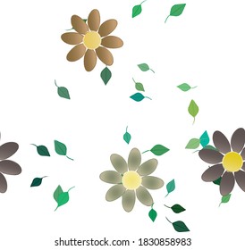 Floral abstract background texture. Seamless flowers pattern.