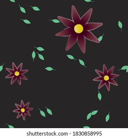Texture d'arrière-plan abstrait floral. Motif harmonieux de fleurs.