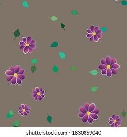 Floral abstract background texture. Seamless flowers pattern.