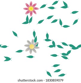 Floral abstract background texture. Seamless flowers pattern.