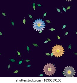 Floral abstract background texture. Seamless flowers pattern.