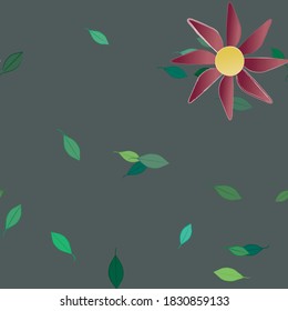 Floral abstract background texture. Seamless flowers pattern.