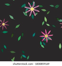 Floral abstract background texture. Seamless flowers pattern.