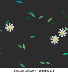 Floral abstract background texture. Seamless flowers pattern.