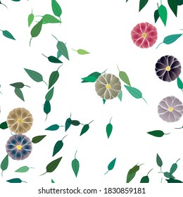 Floral abstract background texture. Seamless flowers pattern.