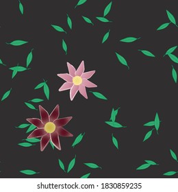 Floral abstract background texture. Seamless flowers pattern.
