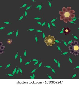 Floral abstract background texture. Seamless flowers pattern.