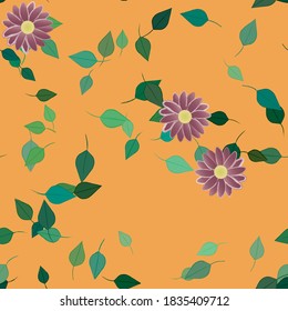 Floral abstract background texture. Seamless flowers pattern.