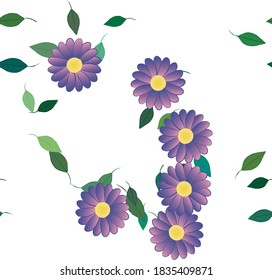 Floral abstract background texture. Seamless flowers pattern.