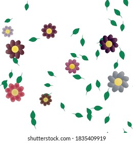 Floral abstract background texture. Seamless flowers pattern.