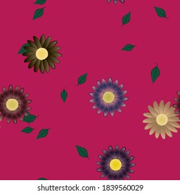 Floral abstract background texture. Seamless flowers pattern.