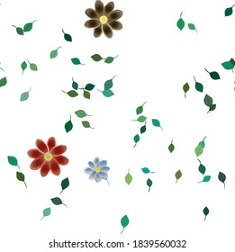 Floral abstract background texture. Seamless flowers pattern.