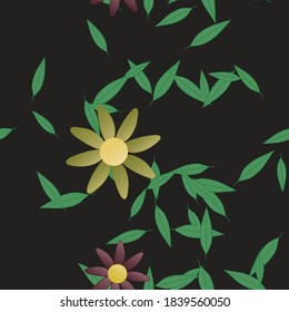 Floral abstract background texture. Seamless flowers pattern.