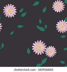 Floral abstract background texture. Seamless flowers pattern.