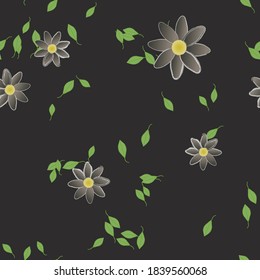 Floral abstract background texture. Seamless flowers pattern.