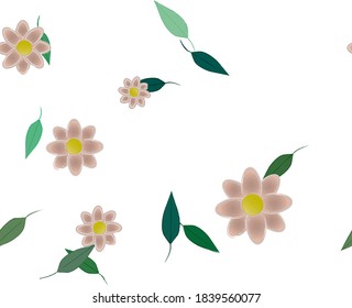 Floral abstract background texture. Seamless flowers pattern.
