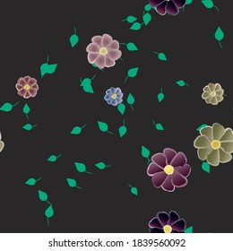 Floral abstract background texture. Seamless flowers pattern.