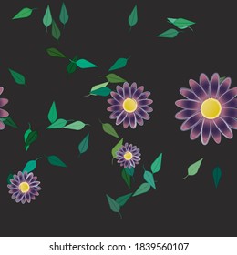 Floral abstract background texture. Seamless flowers pattern.