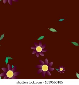 Floral abstract background texture. Seamless flowers pattern.
