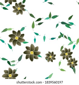 Floral abstract background texture. Seamless flowers pattern.