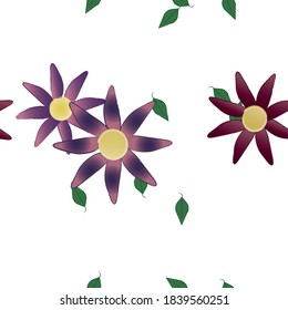 Floral abstract background texture. Seamless flowers pattern.