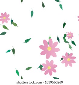 Floral abstract background texture. Seamless flowers pattern.