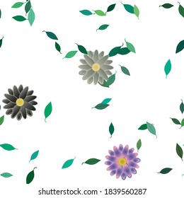 Floral abstract background texture. Seamless flowers pattern.