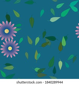 Floral abstract background texture. Seamless flowers pattern.