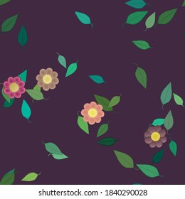 Floral abstract background texture. Seamless flowers pattern.