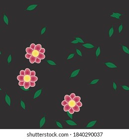 Floral abstract background texture. Seamless flowers pattern.