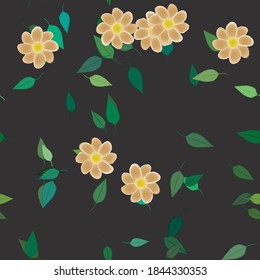 Floral abstract background texture. Seamless flowers pattern.