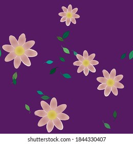 Floral abstract background texture. Seamless flowers pattern.