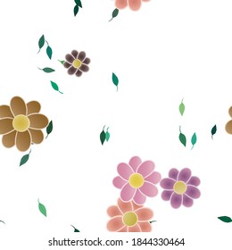 Floral abstract background texture. Seamless flowers pattern.