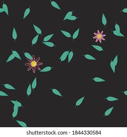 Floral abstract background texture. Seamless flowers pattern.