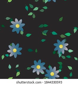 Floral abstract background texture. Seamless flowers pattern.