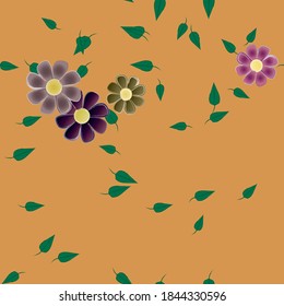 Floral abstract background texture. Seamless flowers pattern.